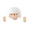 Yarn Doll Head with Hands - White Hair - Craft Doll Heads - Doll Clown Heads