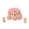 Yarn Doll Head with Hands - Pink Hair - Craft Doll Heads - Doll Heads