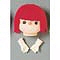 Yarn Doll Head with Hands - Red Hair - Craft Doll Heads - Doll Clown Heads