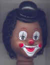 6 inch Black Clown Head