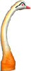 Soft Plastic Swan Head - ORANGE -  - Doll Heads