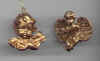 Gold Angel Ornament -  - Gold Angel Ornaments - Angel Charms - Gold Angel Blowing Kiss - Angel Miniatures