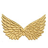 Fabric Embossed Angel Wings - Gold - Doll Supplies -