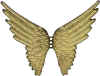 Gold Metal Angel Wings - Fairy Wings