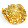 Mini Cowboy Hats - Gold Glitter - Cowboy Hat - Miniature Cowboy Hat - Mini White Cowboy Hat - 