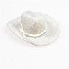 Mini Cowboy Hats - White Iridescent Sparkle - Cowboy Hat - Miniature Cowboy Hat - Mini White Cowboy Hat - 