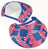 Patriotic Foam Visors with Coil Band - Red White Blue -  - 