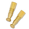 Double Ribbed Bolo Tie Tips - Goldtone - Bolo Making Supplies - Bolo Supplies - 