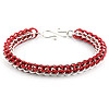 Chainmaille Jewelry - Persian Fire Bracelet Kit - Silver/red - Jewelry Kit - Jump Ring Jewelry - 