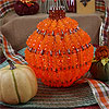 Beaded Pumpkin Kit - PATTERN ONLY - Beading Patterns - Craft Patterns - Holiday Craft Patterns - Beaded Craft Pattern - Fall Decorating -
