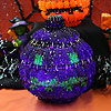 Beaded Black Jack O'Lantern Kit - Smoke/purple - Craft Kit - Holiday Craft Kit - Beaded Craft Kit - Halloween Decorating - 