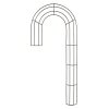 Metal Candy Cane Wreath Form - Metal Wreath Form - Candy Cane -