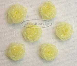 Sheer Ivory Ribbon Rose