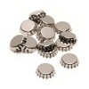 Mini Bottle Caps - Silver Chrome - Jewelry Findings -- Metal Bottle Caps -