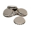 Bottle Caps - Silver Chrome - Jewelry Findings -- Metal Bottle Caps -