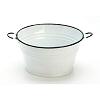White and Black Tin Planter - Tin Bucket - Tin Pail - Planter Bucket - White and Black Tin Bucket - 
