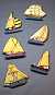 Sailboats and Clipper Ship Refrigerator Magnets