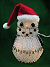 Beaded Lighted Snowman with Santa Hat With Red Texas Chili Pepper Nose - - - Lighted Christmas Decorations