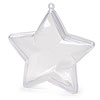 90mm Clear Plastic Ornaments - Clear Fillable Ornaments - Fillable Star Ornaments - Clear - Clear Plastic Christmas Ornaments - Clear Plastic Ornaments To Fill - Plastic Fillable Christmas Ornaments - 