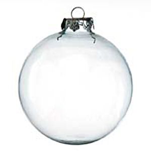 140mm Pack of 12 Clear Darice 1105-89 Plastic Ball Ornament