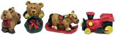 Miniature Resin Christmas Ornaments complete with gold nylon hanger cord