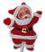 Plastic Flocked Santa on a Pic - - - Christmas Home Decor