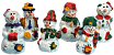 Resin Snowmen Christmas Ornaments