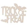 Laser Cut Trick or Treat Wood Cutout - Unfinished - Halloween Decorations - Fall Decorations - 