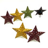 Tea Light Holder - Tin Star with Mini Star Holes - Brown, Red, Green or Yellow - 4th of July -