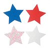Felt Fabric Shapes - Star Shaped - Red, White And Blue - Felt Fabric - Crafting Felt - Star Shaped Felt Cutouts - 