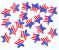 Wooden American Stars - Red, White and Blue - Wood Cut Out