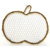 Chicken Wire Flat Pumpkin Outline - Natural - Seasonal Wood -