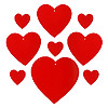 Paper Heart Cutouts - Red - RedHeart Cutouts - Paper Cutouts - 