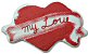 My Love Heart Painted Wooden Valentines