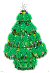Beaded Safety Pin Christmas Tree