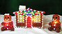 Gingerbread House with Gingerbread Men -  - Lighted Christmas Decorations - Lighted Christmas Decorations