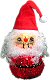 Lighted Beaded Safety Pin Santa Claus -  - Lighted Christmas Decorations - Lighted Christmas Decorations