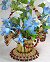 Beaded Brown Safety Pin Basket � Handmade - Brown -  - Craft Baskets