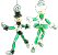 Handmade Green Ice Skaters Ornaments - GREEN -  - Christmas Tree Ornaments