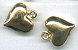 Brass Puffed Heart Charms