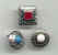 Round Nail Head with White Stone - SILVER - Nail Heads with Stones -