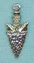 Arrowhead Western Bracelet Charm - SILVER -  - Western Bracelet Charms