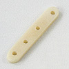 Flat Spacer Bar with 4 Holes - Ivory - Jewelry Dividers - Separator Bar