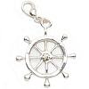 Lobster Clasp Charm - Spinwheel - Silver - Jewelry Charm