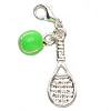 Lobster Clasp Charm - Tennis Racket - Silver - Jewelry Charm - 