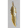 Metal Feather Charms - Gold - Feather Beads