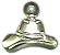 Hat Western Bracelet Charms - Silver - Jewelry Charm