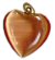 Heart Charms Fiber Optic Pendants