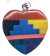 Southwest Style Inlaid Heart Charm Pendants