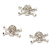 Jewelry Connectors - Skull Connector - Silver - Bracelet Connectors - Jewelry Making Supplies - Jewelry Spacers - 